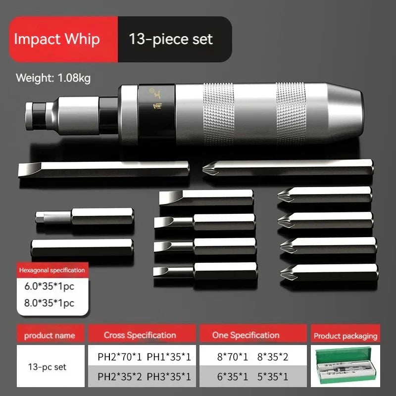 Profi - Schlagschraubendreher mit Aufsätzen - Klarwen
